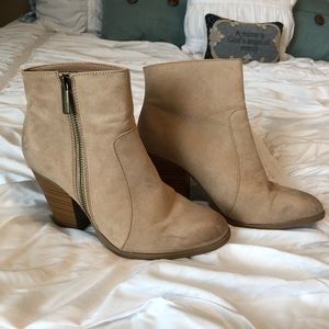 Tan Suede Booties